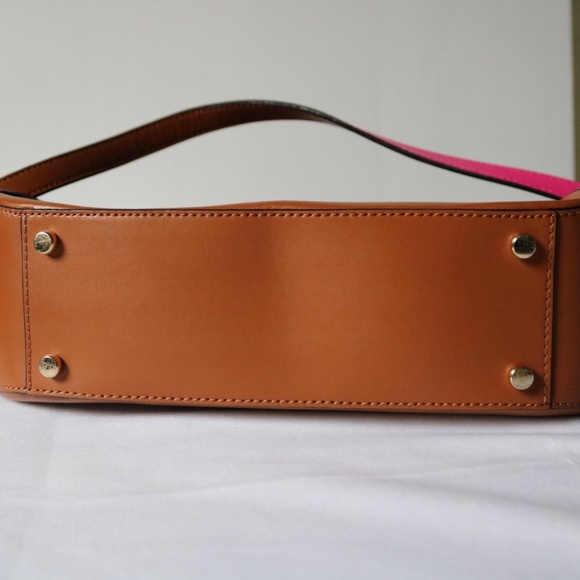 KATE SPADE New Bond Street Flo Tan Caramel Leather Satchel Shoulder Bag Purse - Picture 14 of 14
